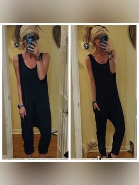 Rare Anthropologie Sundry Stretchy Harem Jumpsuit Fits Xs/s